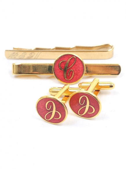 Комплект ( Запонки, зажим для галстука )