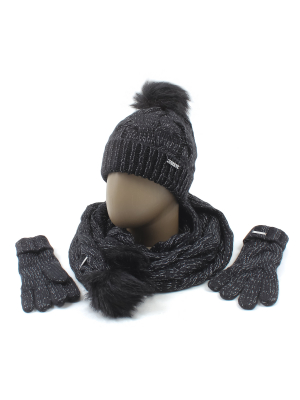 Комплект (Шапка,шарф,перчатки)