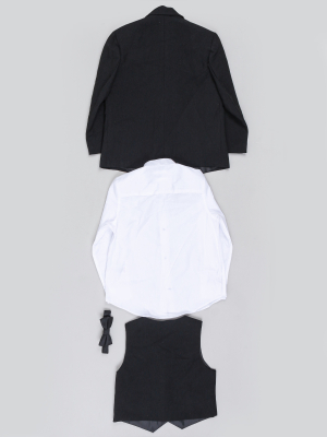 Комплект (рубашка, жилет, галстук-бабочка, пиджак)