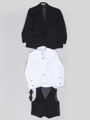 Комплект (рубашка, жилет, галстук-бабочка, пиджак)